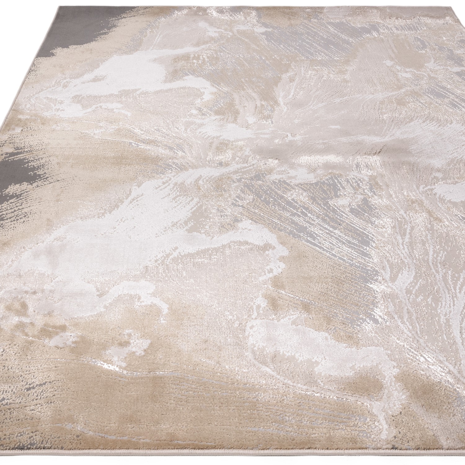 Large Abstract Beige Rug - 290 x 200 cm - Etch - Aurora - Furniture123