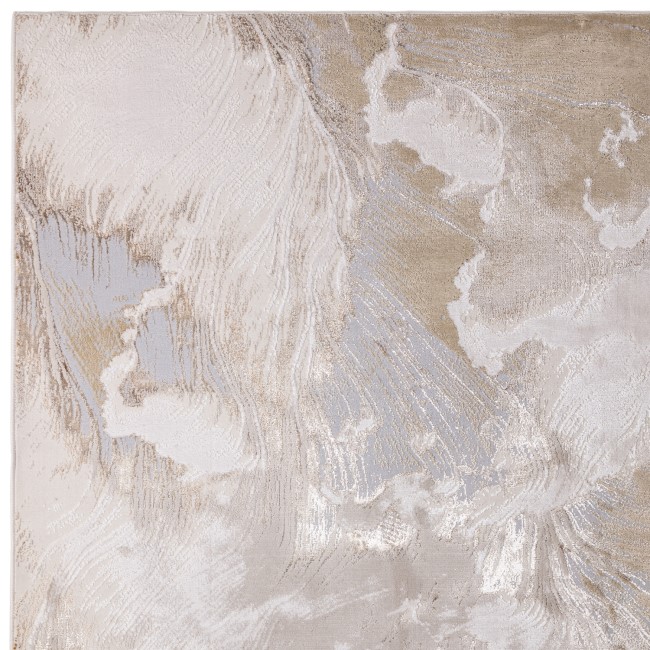 Abstract Beige Rug - 230 x 160 cm - Etch - Aurora