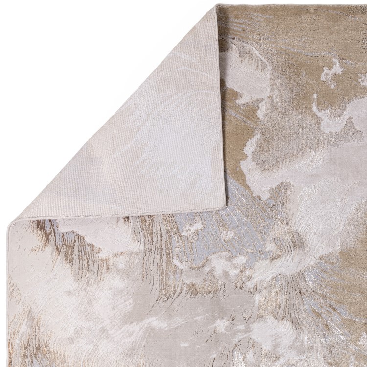 Abstract Beige Rug - 170 x 120 cm - Etch - Aurora