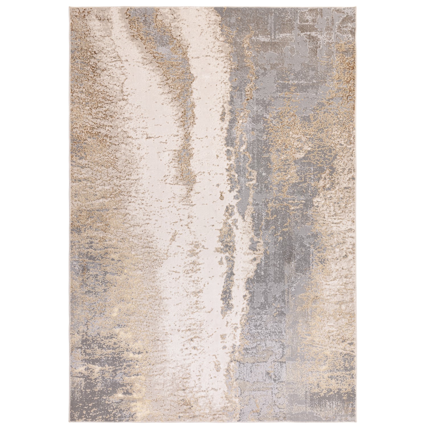 Asiatic Carpets Ltd. Silver Abstract Rug With Marble Effect - 170 X 120 Cm - Cliff - Aurora