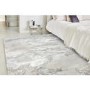 Large Abstract Silver Rug with Marble Effect - 340 x 240 cm - Cloud - Aurora