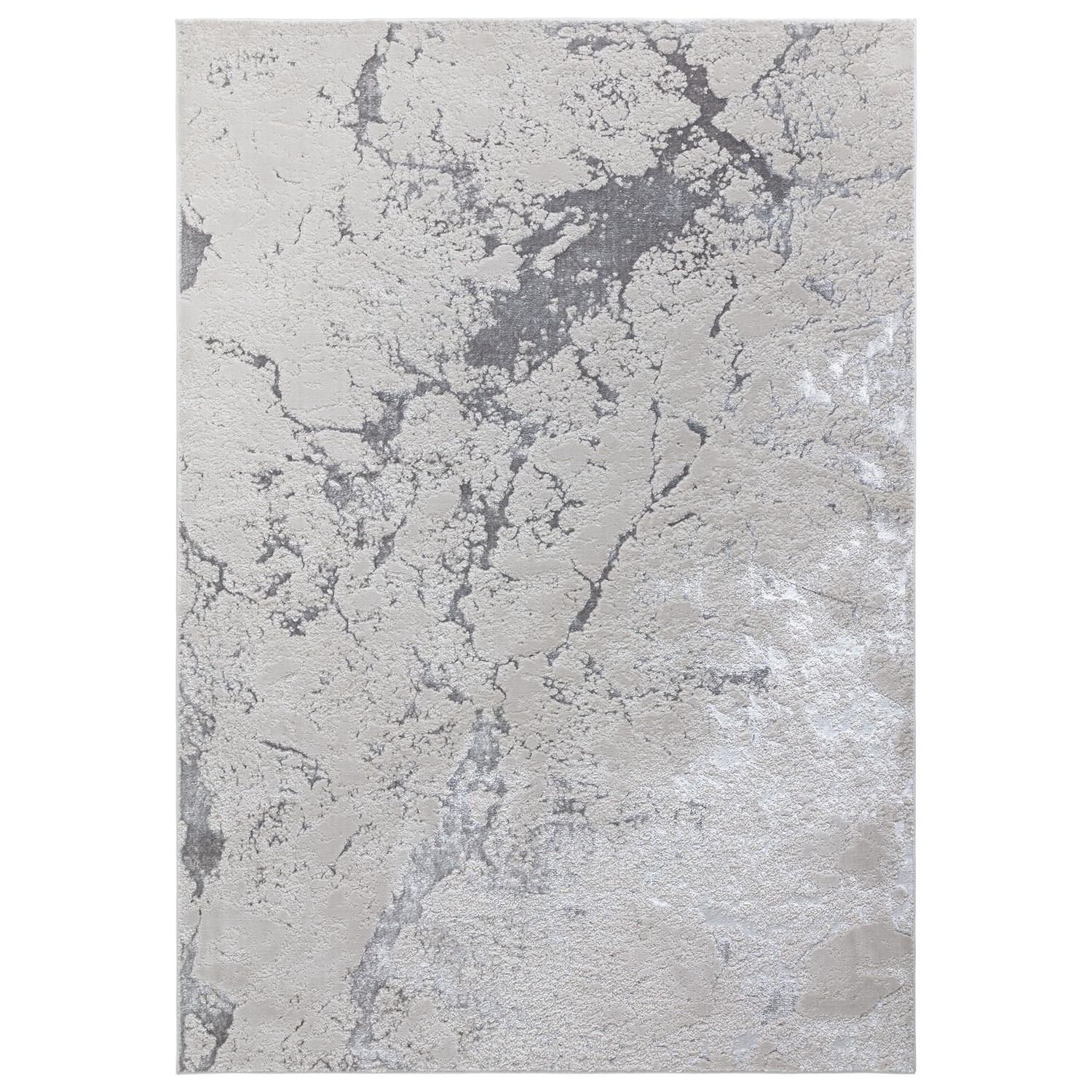Asiatic Carpets Ltd. Silver Large Rug With Marble Effect - 340 X 240 Cm - Aurora