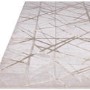 Large Beige Rug with Gold Scoring - 340 x 240 cm - Aurora