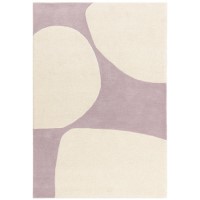 Abstract Pink Rug with Pebble Design - 170 x 120 cm - Canvas