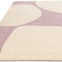 Abstract Pink Rug with Pebble Design - 170 x 120 cm - Canvas