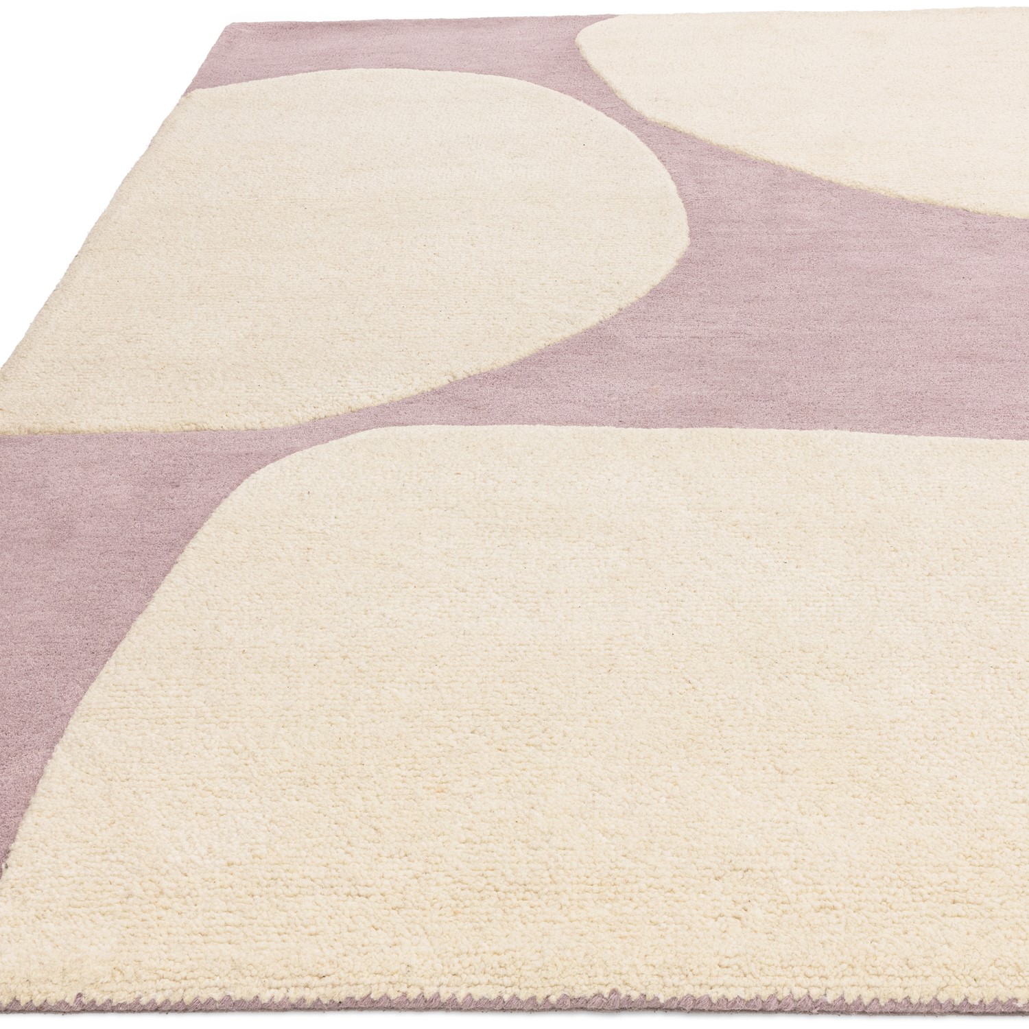 Large Abstract Pink Rug with Pebble Design - 290 x 200 cm - Canvas ...