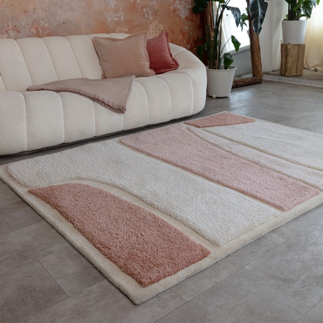 Beige Rug with Pebble Design - 170 x 120 cm - Clay - Horizon