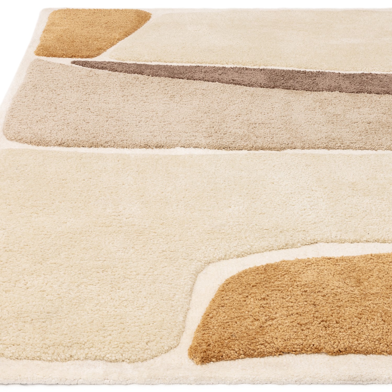 Large Brown Rug with Collage Design - 290 x 200 cm - Hessian - Horizon ...