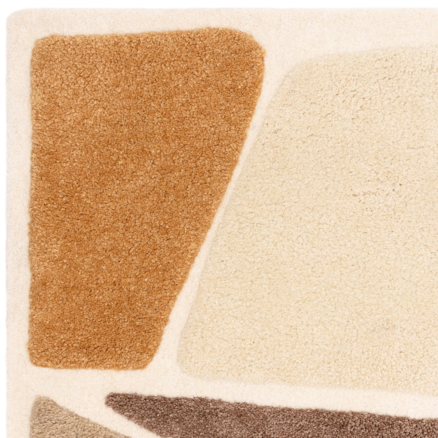 Large Brown Rug with Collage Design - 290 x 200 cm - Hessian - Horizon ...