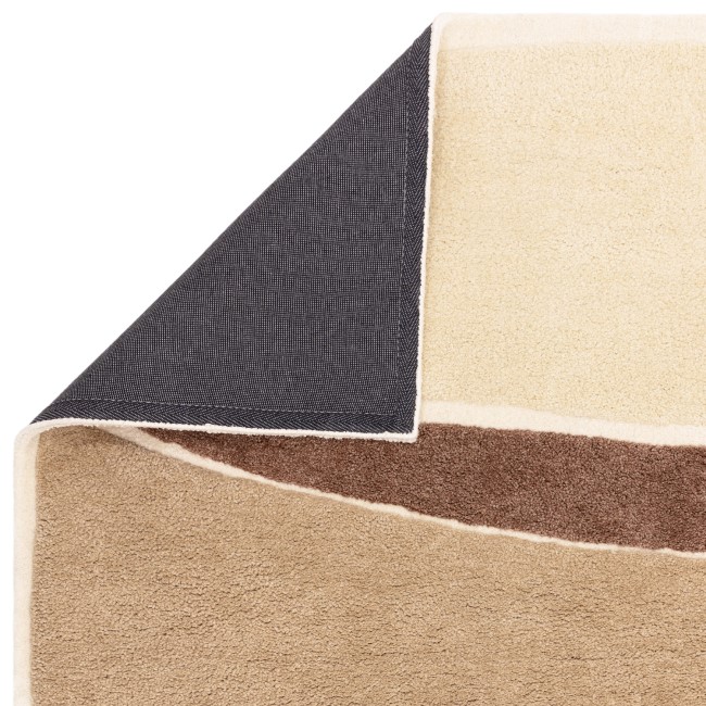 Large Brown Rug with Collage Design - 290 x 200 cm - Hessian - Horizon