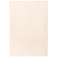 Cream Rug with Collage Design - 170 x 120 cm - Horizon