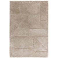 Large Beige Rug with Collage Design - 290 x 200 cm - Horizon