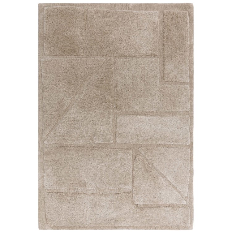 Beige Rug with Collage Design - 170 x 120 cm - Horizon