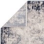 Large Distressed Navy Rug - 340 x 240 cm - Border - Kuza