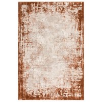 Distressed Terracotta Rug - 230 x 160 cm - Border - Kuza