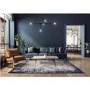 Large Distressed Navy Rug - 340 x 240 cm - Border - Kuza