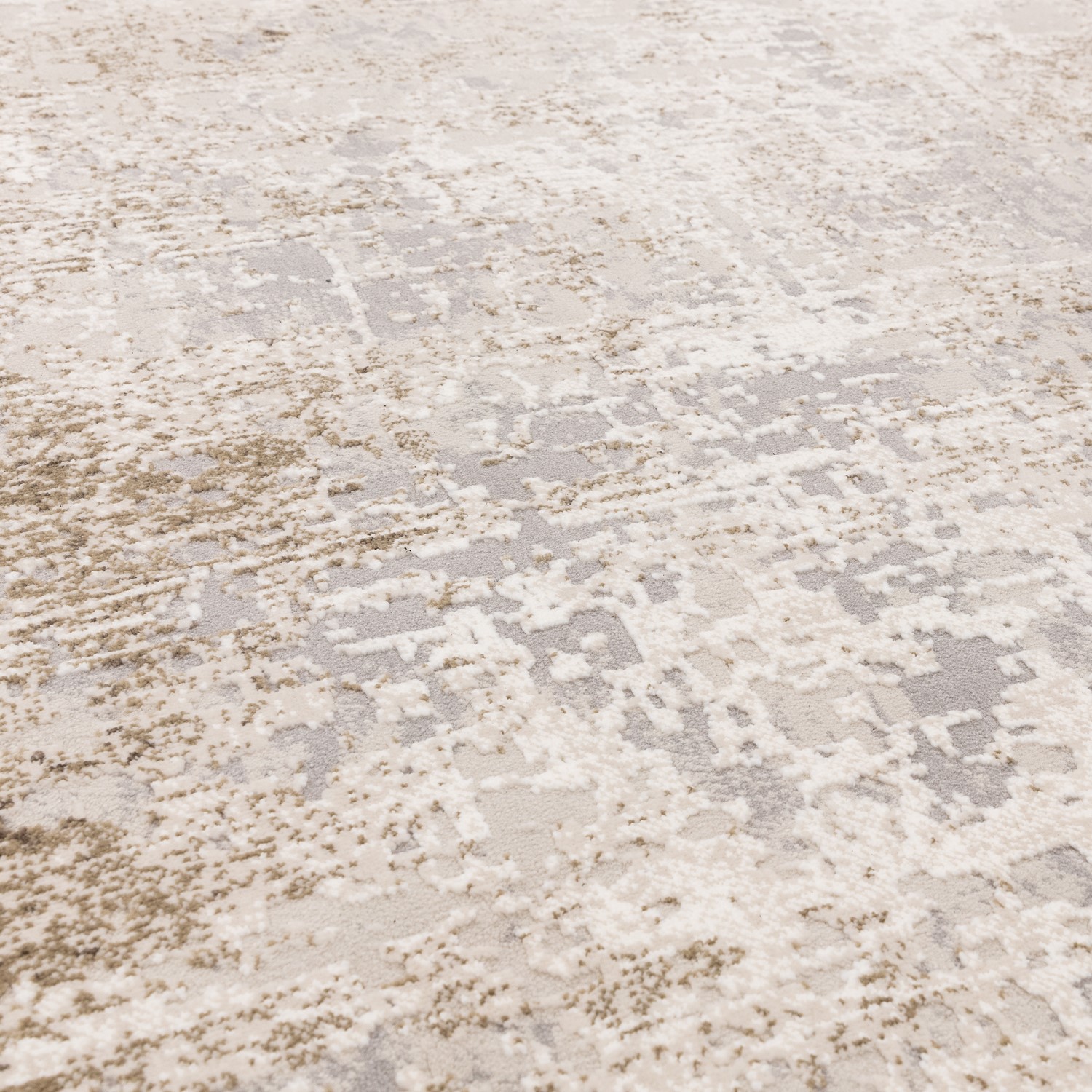 Large Distressed Beige Rug - 290 x 200 cm - Border - Kuza - Furniture123