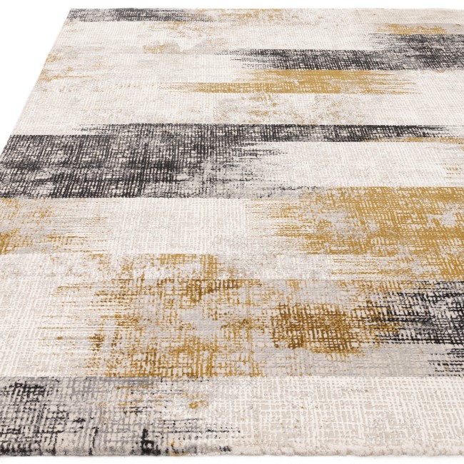 Large Abstract Gold Rug - 290 x 200 cm - Kuza