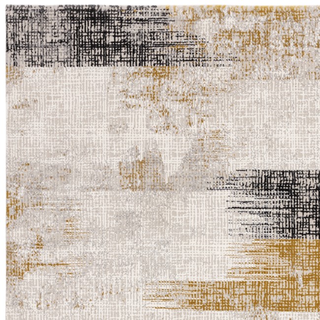 Large Abstract Gold Rug - 290 x 200 cm - Kuza