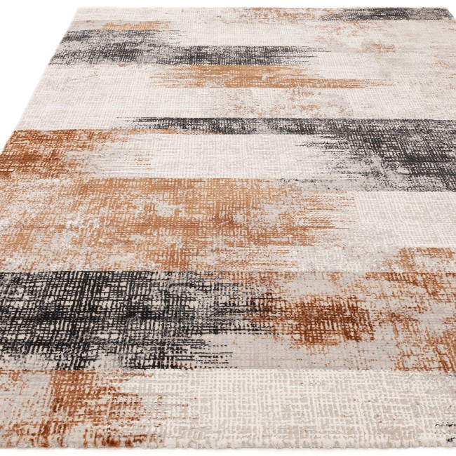 Large Abstract Terracotta Rug - 290 x 200 cm - Kuza