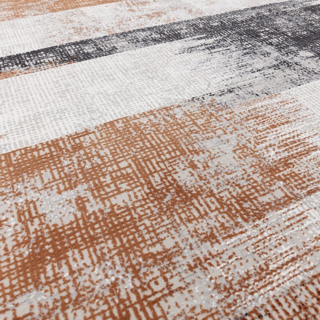 Large Abstract Terracotta Rug - 290 x 200 cm - Kuza