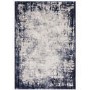 Large Distressed Navy Rug - 340 x 240 cm - Border - Kuza