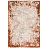 Large Distressed Terracotta Rug - 340 x 240 cm - Border - Kuza