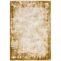 Distressed Gold Rug - 230 x 160 cm - Border - Kuza