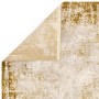 Large Distressed Gold Rug - 340 x 240 cm - Border - Kuza