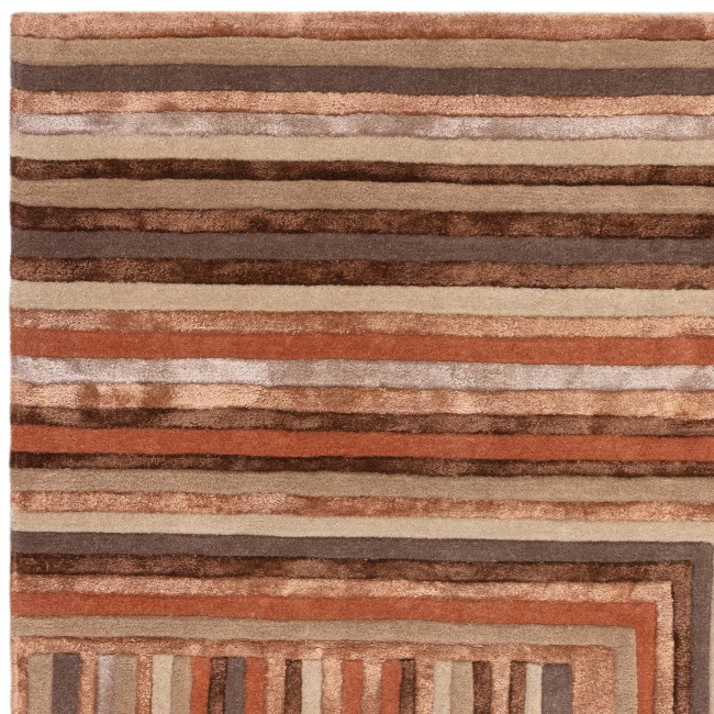 Geometric Style Terracotta Rug - 230 x 160 cm - Network - Matrix