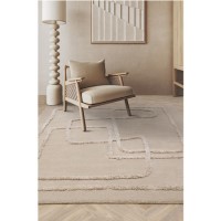 Beige Rug with Abstract Lines - 170 x 120 cm - Infinity - Matrix
