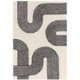 Retro Black & Cream Rug with Abstract Lines - 230 x 160 cm - Arches - Matrix