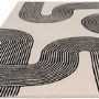 Large Retro Geometric Black & Cream Rug with Abstract Lines - 300 x 200 cm - Arches - Matrix