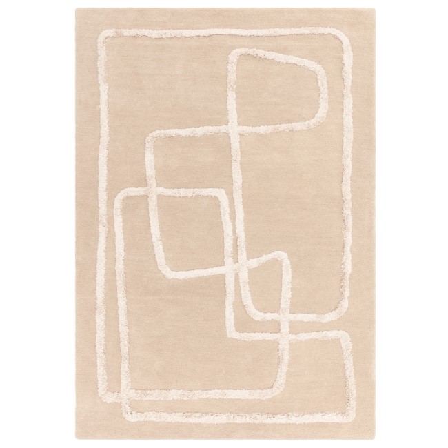 Large Beige Rug with Abstract Lines - 300 x 200 cm - Infinity - Matrix