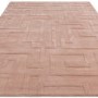 Large Hand Carved Geometric Blush Rug - 290 x 200 cm - Maze