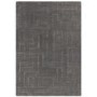 Hand Carved Geometric Charcoal Rug - 170 x 120 cm - Maze