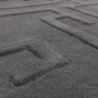 Hand Carved Geometric Charcoal Rug - 170 x 120 cm - Maze