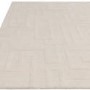 Hand Carved Geometric Cream Rug - 230 x 160 cm - Maze