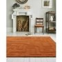 Large Hand Carved Geometric Rust Rug - 290 x 200 cm - Maze