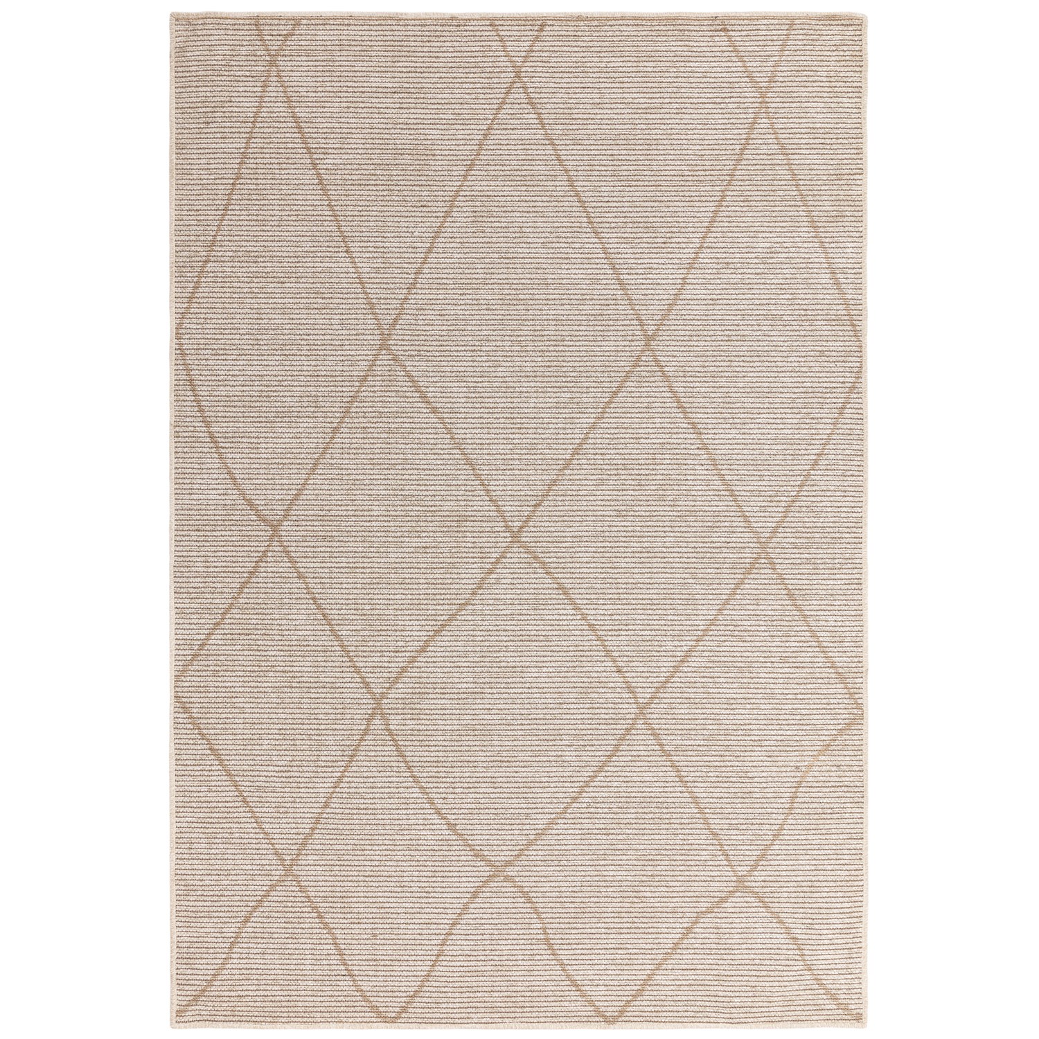 Diagonal Pattern Cream Rug Geometric Style Cream Rug - 230 x 160 cm - Mulberry - Furniture123