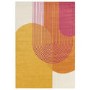 Retro Geometric Orange Rug - 170 x 120 cm - Muse