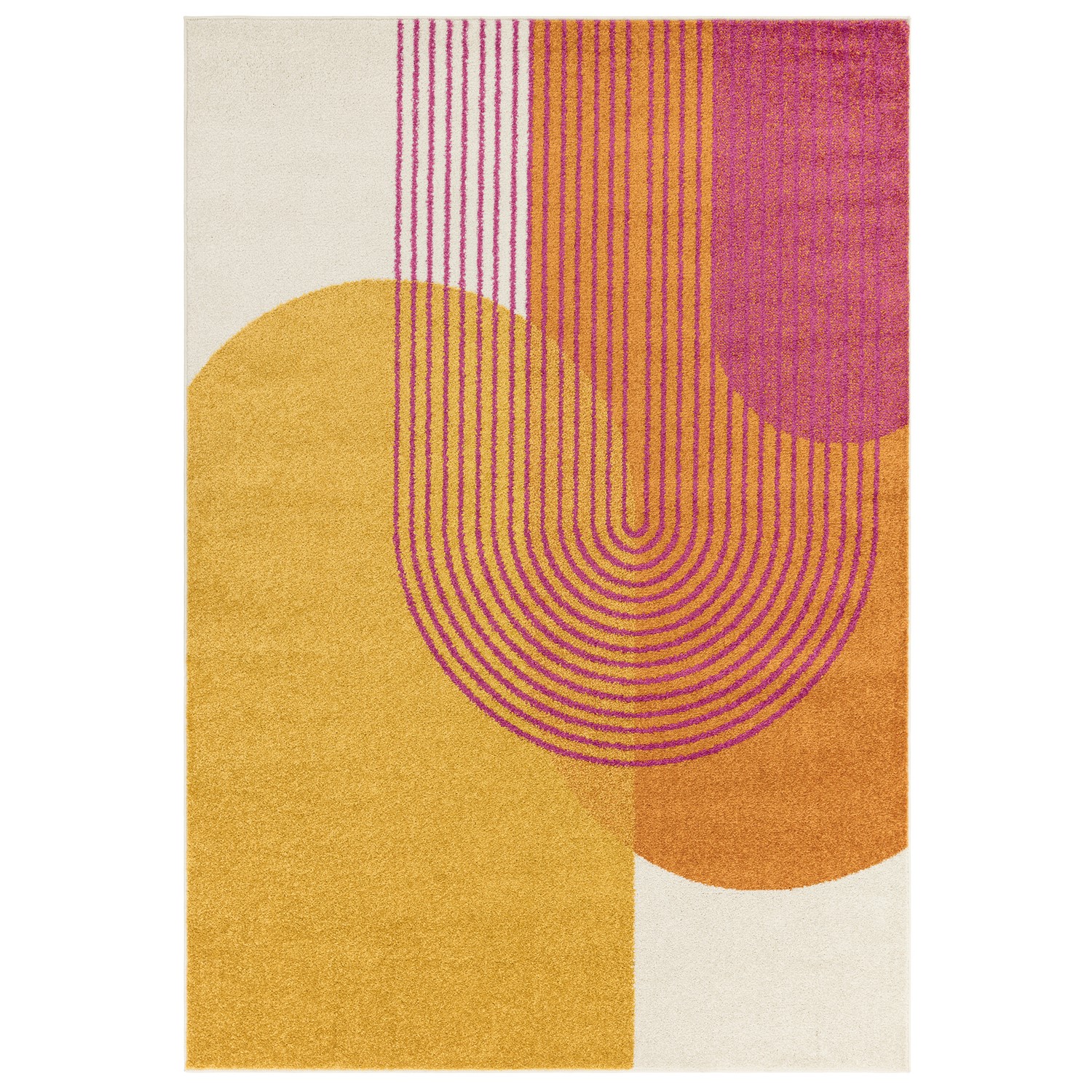 Asiatic Carpets Ltd. Orange Retro Geometric Rug - 170 X 120 Cm - Muse