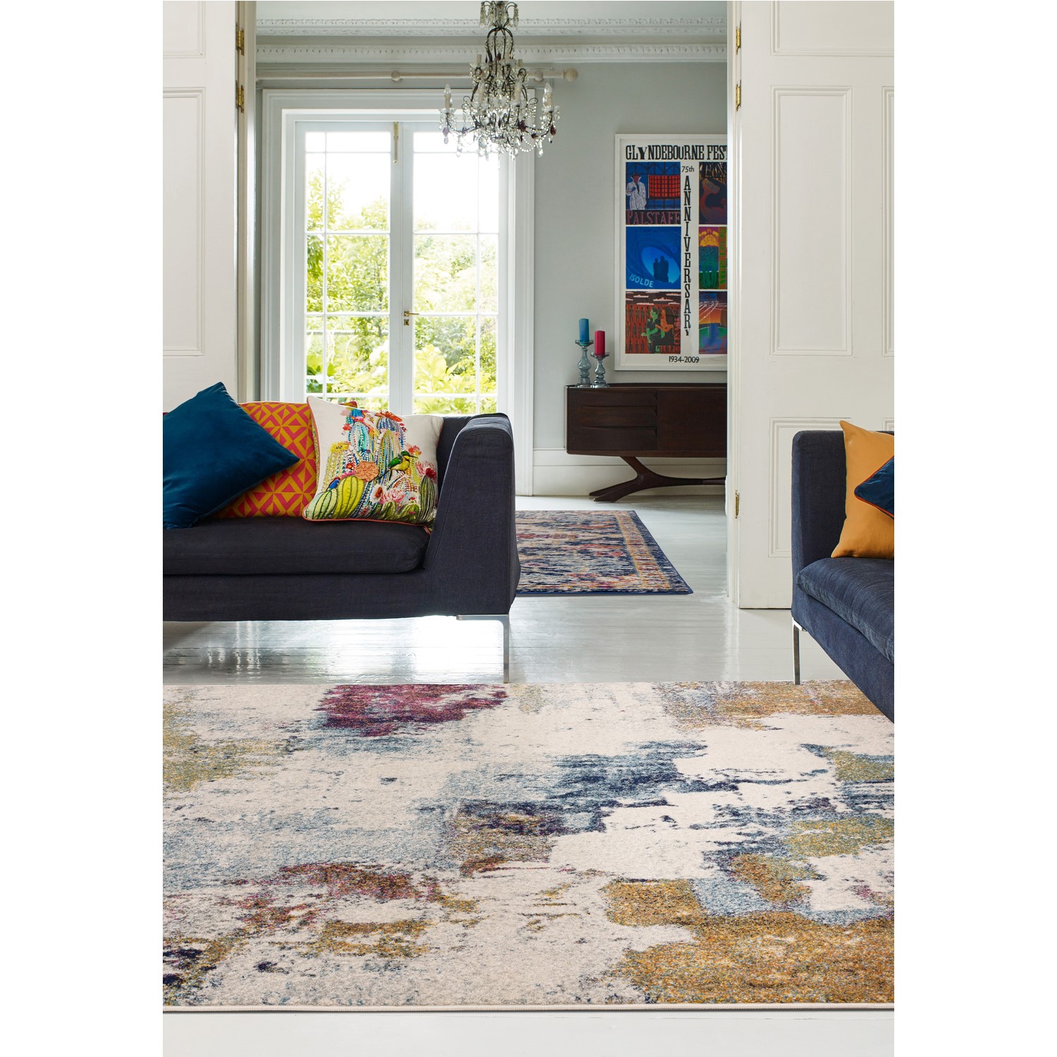 Large Abstract Multicoloured Rug - 340 x 240 cm - Nova - Furniture123