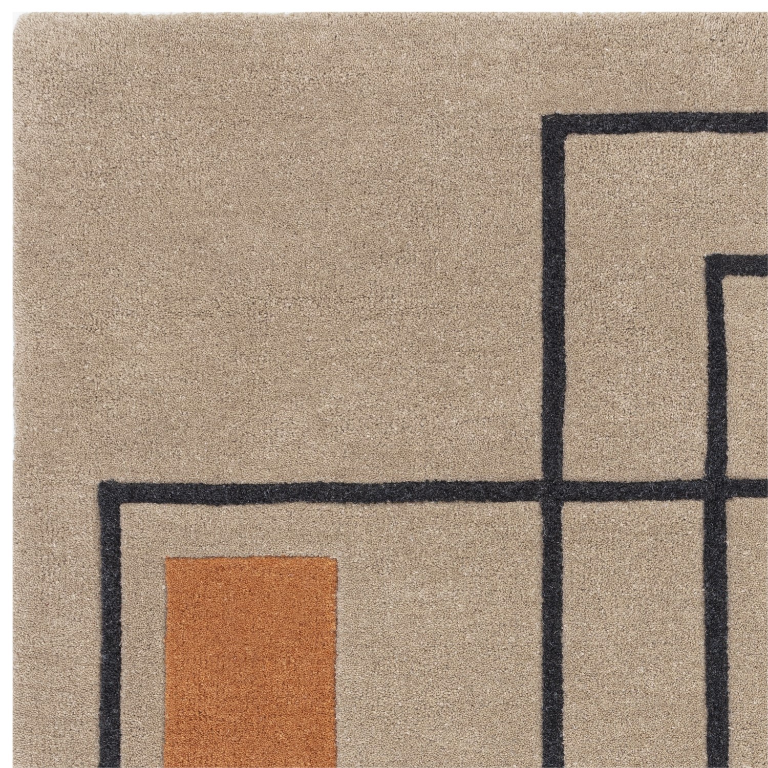 Terracotta Rug with Abstract Lines - 230 x 160 cm - Reef - Furniture123