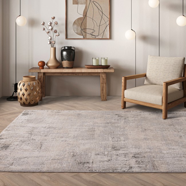 Abstract Cream Rug - 240 x 160 cm - Olite - Seville