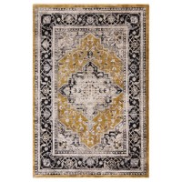 Distressed Persian Gold Rug - 166 x 120 cm - Medallion - Sovereign Distressed Persian Gold Rug - 166 x 120 cm - Medallion - Sovereign
