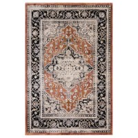 Large Distressed Persian Terracotta Rug - 330 x 240 cm - Medallion - Sovereign