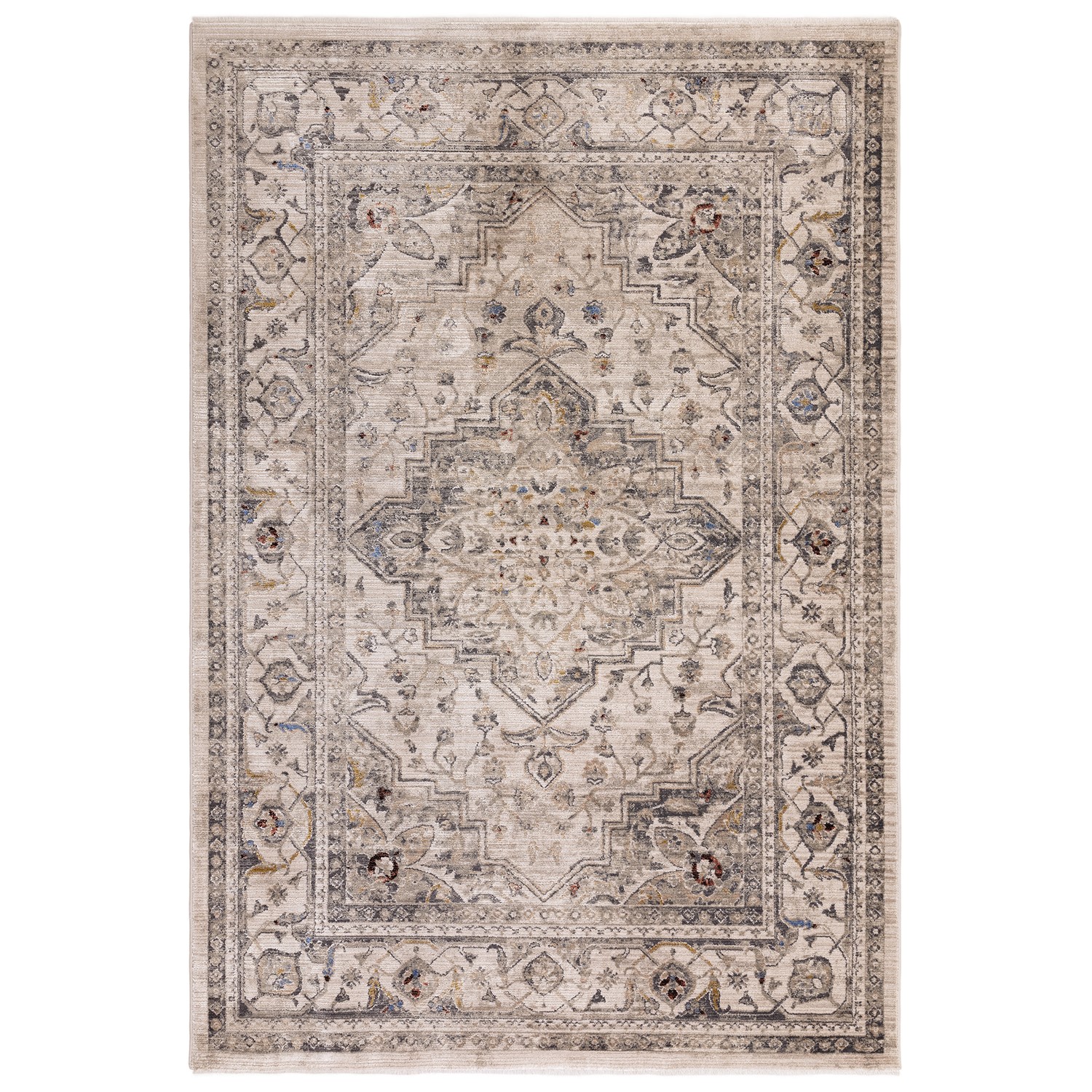 Asiatic Carpets Ltd. Beige Distressed Persian Ash Rug - 240 X 160 Cm - Medallion - Sovereign