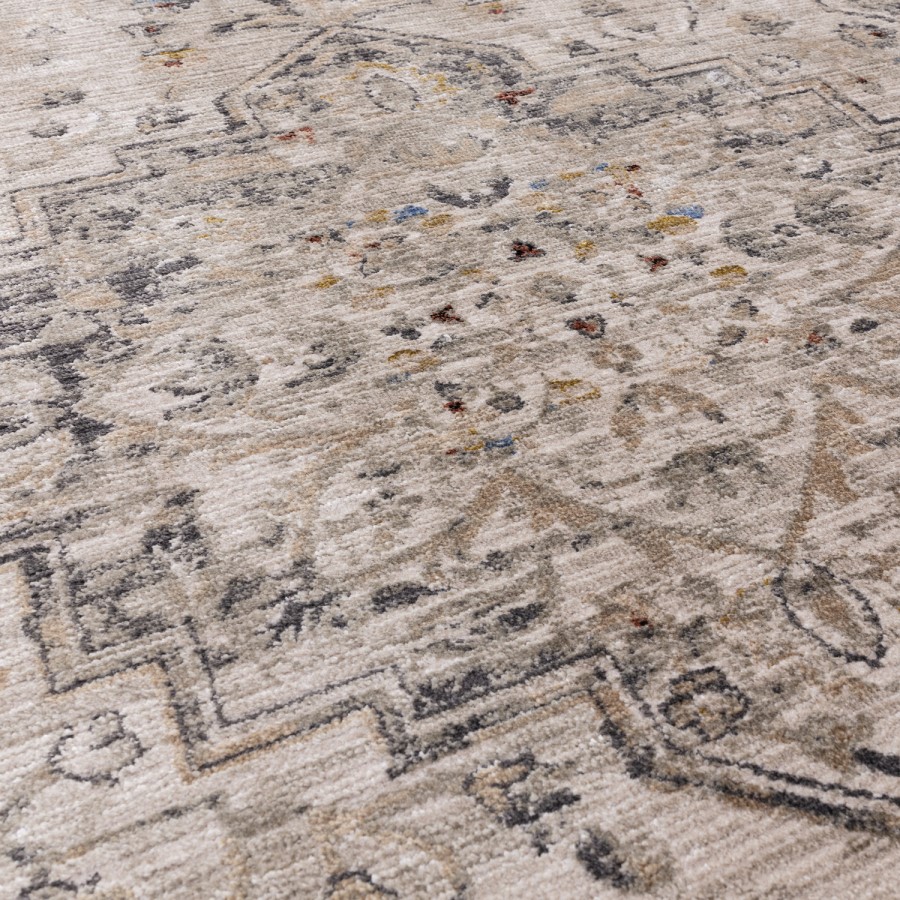 ONLY OPENED - Distressed Persian Ash Rug - 240 x 160 cm - Medallion - Sovereign