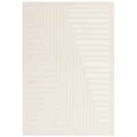 Large Geometric Ivory Rug - 290 x 200 cm - Connection - Valley